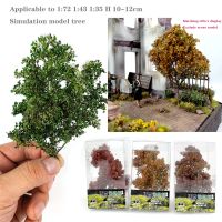 Miniature model  Applicable to 1:72 1:43 1:35  H 10-12cm  Simulation model tree  DIY materials for scene sand table building