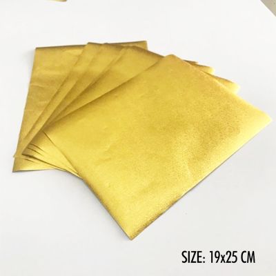 กระดาษฟอยล์สีทองสำหรับช็อกโกแลต ขนาด 19x25 cm