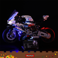 WUHUI Led Light Up Kit สำหรับ42130 BMW รถจักรยานยนต์ M1000RR อาคารบล็อกไม่รวมบล็อกชุดอาคารชุดของเล่นรูปการกระทำอาคารอิฐสำหรับเด็กก่อนวัยเรียนเด็กอายุ3 + เด็กของเล่น