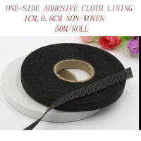 50เมตรRoll1-0.8cm สีดำสีขาวด้านเดียวกาวนุ่มเหล็กบนกระดาษไม่ทอ Interlining ผ้าเหมสำหรับการเย็บปะติดปะต่อกัน Diy Craft1351