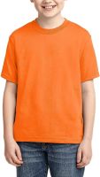 JustBlanks Youth Short Sleeve Tee Dri-Power Active Cotton-Polyester Cotton Performance T-Shirt Crewneck Tee for Big Boys