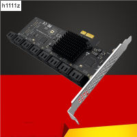 ใหม่ PCIE SATA Adapter SATA Controller 16พอร์ต PCI Express X1 SATA 3.0การ์ดขยาย Riser 6Gbps เพิ่มการ์ดสำหรับ Chia Mining