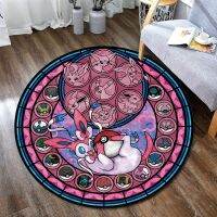 Bernicl 60cm Pokemon Eevee Sylveon Bath Mat Cushion Bathroom Rug Non-slip Entrance Doormat Floor Kawaii Toilet Carpet Home Decor