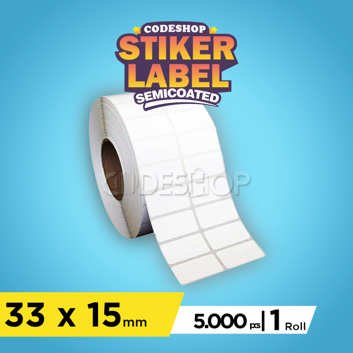 Label Barcode 33 X 15 2 Line Kertas Sticker Label Semicoated Lazada