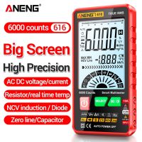 ANENG 616 Large Screen Backlight Digital Multimeter 6000 Counts Ultra thin Intelligent AC DC Voltage Current Multímetro TestTool