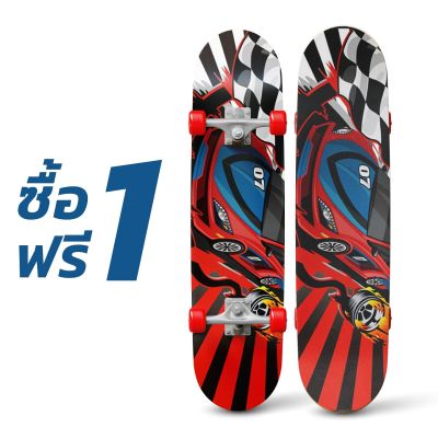 1แถม1 skateboard สเก็ตบอร์ด สำหรับเด็ก ลายการ์ตูน สำหรับอายุ 2-6ปี kujiru