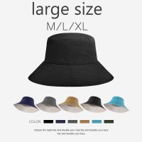 HOT★Reversible XL 63cm Large Bucket Hat Men Women Summer Big Head Fisherman Hat Unisex Japanese Sun Protection Bob Panama Sun Hat