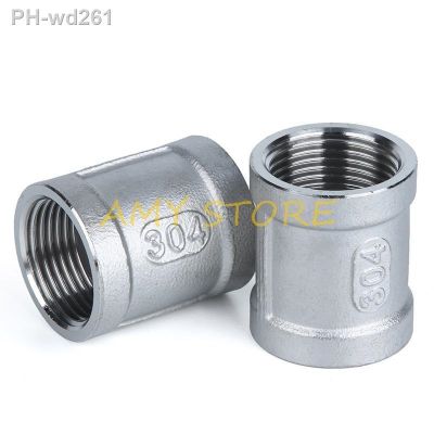 1Pc 304 Stainless Steel Female BSPP Threaded Pipe Fittings Straight Connector Nipple 1/4 quot; 3/8 quot; 1/2 quot; 3/4 quot; 1 quot; 1-1/4 quot; 1-1/2 quot; 2 quot;