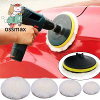 OSSMAX แผ่นแว็กซ์อเนกประสงค์ใช้ซ้ำได้แผ่นฟองน้ำขนนิ่มติดด้วยตนเองอุปกรณ์เสริมสำหรับน้ำยาขัดเงารถรถยนต์เครื่องมือความงามรถยนต์แผ่นขัด