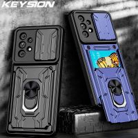 KEYSION เคสกันกระแทกสำหรับ Samsung A32 5G A22 A22S A12กระเป๋าใส่บัตรกล้องป้องกันโทรศัพท์สำหรับ Galaxy M32 M12