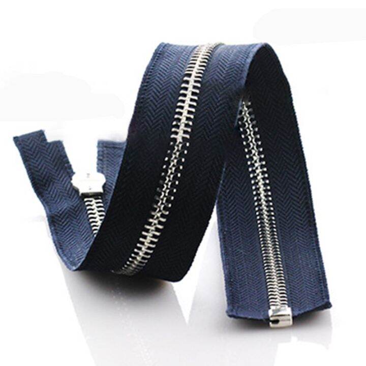 55-65-75cm-5-colorful-high-quality-open-end-auto-lock-silver-metal-zipper-diy-handcraft-for-clothing-pocket-garment-shoes