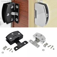 ●۞❁ Glass Cabinet Door Hinge Cupboard Display Cabinet Gate Clamp Furniture Hardware Hinges With Screws Suitable For 5-8mm Glass Door