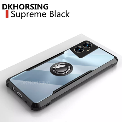 DKHORSING เคสกันกระแทกสำหรับ Realme C55 / C55NFC 2023เคสโทรศัพท์ซิลิโคนใส Realme C55 NFC ฝาหลังแหวนใส่นิ้ว C55 REALME