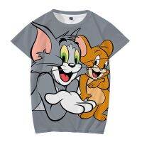 COD DSGRGTRDRT 2022 New Summer Cartoon Pattern Tom and Jerry 3D child T-shirt Kawaii Kids T shirts Summer Casual Baby Clothes birthday