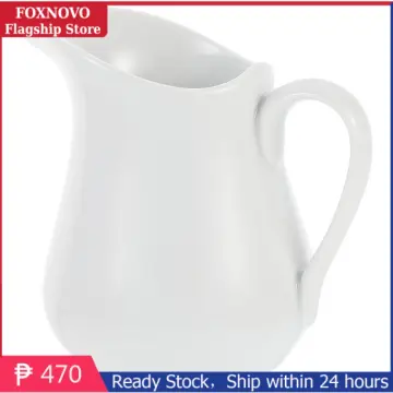 Milk Frothing Pitchers Ceramics Cream Pitcher Small Milk Cup Creamer Set  Multifunctional Cream Jug with Handle Coffee Milk Serving Pitcher Sauce