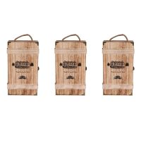 3X Vintage Wood 2 Red Wine Bottle Box Carrier Crate Case Storage Carrying Display Holder Birthday Party Christmas Gift