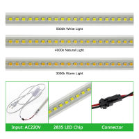 หลอดไฟ LED AC220V 50เซนติเมตร72LEDs ความสว่างสูงคืนบาร์2835แถบโคมไฟประหยัดพลังงานสำหรับบ้านตู้ครัวตกแต่งผนัง