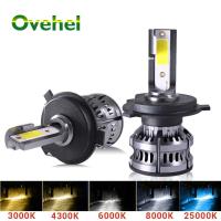 [ANYA Auto Parts] OVEHEL H4 LED 14000LM H7 H11 LED HB4 H1 H3 9005 HB3 C6รถ LED ไฟหน้ารถ6000K 4300K 8000K ไฟ Led หมอก