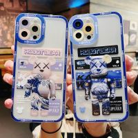 Transparent Violent Bear Phone Case for IPhone 13 12 11 Pro Max Xr X Xs Max 6 6s 7 8 Plus Silicone Soft Cover