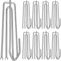 30Pcs Stainless Steel Curtain Pleat Hooks Drapery Hook and Pin for Pleated Drapes4 Prongs Pinch Pleat Hook Clips Traverse Pleate