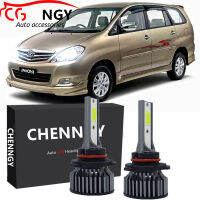 สำหรับ Toyota Innova 2004-2015 (ไฟหน้า)-2Pc CHENNGY LED สีขาว6000K หลอดไฟไฟหน้าชุด