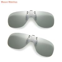 MASEN แฟชั่น ขับรถ Photochromic ตกปลา กระจกโพลาไรซ์ ป้องกันรังสียูวี เลนส์มองกลางคืน พลิกขึ้นคลิปบน แว่นกันแดดโพลาไรซ์ แว่นตากันแดดกลางคืน คลิปแว่นตาสายตาสั้น คลิปแว่นตาคืนวิสัยทัศน์ พลิกขึ้นคลิปบนแว่นตากันแดด