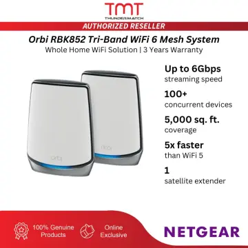 Orbi RBS850 Tri-Band AX6000 WiFi 6 add-on Satellite for RBK852/853 –