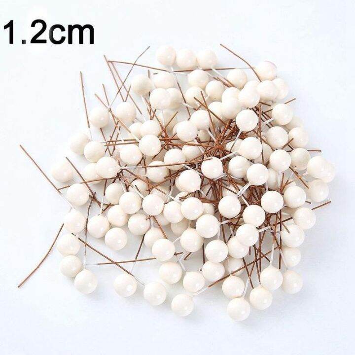 50pcs-mini-plastic-berry-artificial-flower-red-cherry-pearlescent-stamen-diy-wedding-christmas-cake-box-wreaths-decoration