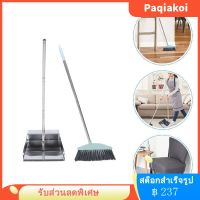 Paqiakoi Single Set Dustpan Bucket Angle Brooms Kitchen Stainless Steel Small Standing Sweeper Office Floor Cleaning Brush Shop