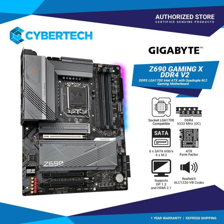 Gigabyte Z690 Gaming X DDR4 V2 [NO WIFI] Motherboard Lazada PH