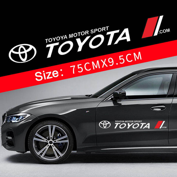 2PCS Car Logo Door Body sticker Stickers Decals Accessories For Toyota