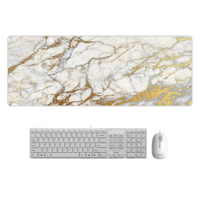 80x30cm Large Marble Desk Pad Mouse Pad Gamer Waterproof Kawaii Desk Mat Computer Keyboard Table Decoration Cover Mice Mat