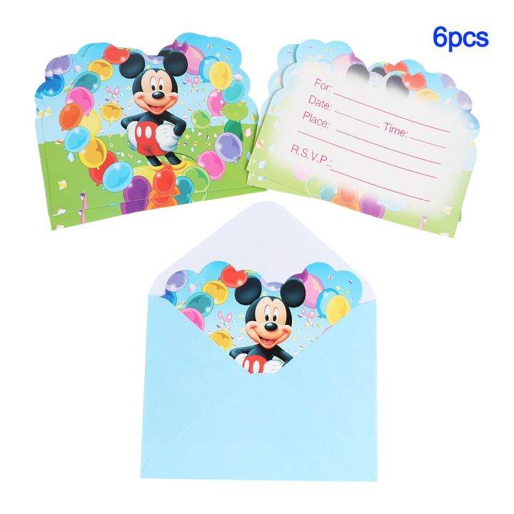 new-disney-mickey-mouse-children-birthday-hat-party-cake-decoration-plates-napkin-fork-disposable-tableware-baby-shower-supplies