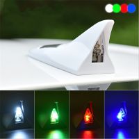 Solar Energy Car Shark Fin Led Light Warning Light Auto Radio Signal Aerials Roof Antennas Driving Safety Light Universal