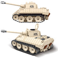 446PCS WW2 Military German VK1602 Tank Building Blocks Leopard Light Tanks Weapon City Bricks Children DIY Toys Gifts