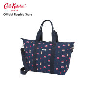 Cath Kidston  Foldaway Overnight Bag Royal Ditsy Navy Totebag Travelbag กระเป๋าเดินทาง กระเป๋าผ้า กระเป๋าสีกรมท่า กระเป๋าผ้าสีกรมท่า กระเป๋าสะพายไหล่