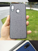 MOBILCARE Huawei Y9 (2019) / HUAWEI Y9 Pro (2019) ผ้าสมาร์ทกรณีผ้าหรูหรากรณีผ้าซิลิโคนที่ยืดหยุ่นนุ่มกรอบขอบเดิมโทรศัพท์กลับปก, ครอบคลุม, 3 ใน 1 กรณี