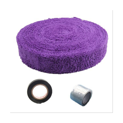 Badminton Grip with Seal Tape Base Film Microfiber Badminton Towel Long Hair Microfiber Badminton Towel Hand Glue Hand Gel Tennis Racket Sweat Band 10M Purple