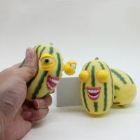 Novelty Funny Eyeball Burst Squeeze Watermelon Bars Decompression Toy Creative Fun Pinch Music Fidget Toy Children Venting Toys