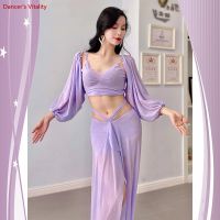 hot【DT】 Belly Costume Set for Dancing Coat vest long Skirt 3pcs Performance Practice Outfit