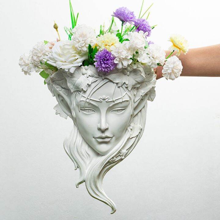 1pcs-wall-hanging-resin-goddess-flower-pot-outdoor-courtyard-succulents-bonsai-home-garden-decoration-pots-crafts