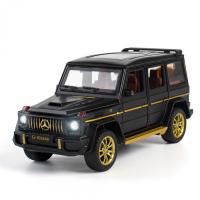 รถเบนซ์1:32โมเดลรถโลหะผสมสังกะสี AMG G63รถโลหะจำลองของเล่นสำหรับเด็กโมเดลรถของเล่นที่หล่อจากเหล็กรถออฟโรด A65