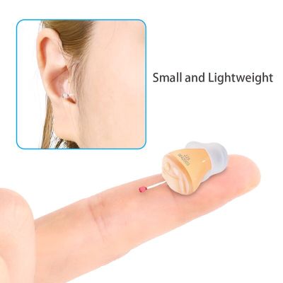 ZZOOI Hearing Aids MINI J25 Audifonos ITC Invisible Portable Ear Sound Amplifier for Eldly/Deafness