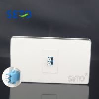 SeTo 120 Type Single Port Optical LC Panel Outlet Wall Plate Socket Keystone LC/UPC Faceplate