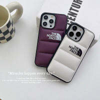 ~เคสโทรศัพท์มือถือ TPU ทรงสี่เหลี่ยม กันกระแทก ลายแบรนด์หรู North Dark purple down jacket 3D สําหรับ iphone 14 13 12 11 Pro X XS Max XR 14Plus