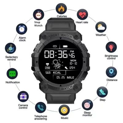 【LZ】 B33 Smart Watch Round Color Screen Heart Rate Bluetooth Connection Pedometer Music Weather Outdoor Smart Sports Bracelet