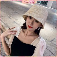 Yumi Fashion พร้อมส่งจากไทย หมวกบัคเก็ต ลายผ้าย่น ดีไซญี่ปุ่นออกแบบ หมวกแฟชั่น  Bucket Hats