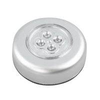 Best Seller 4 LED Control Night Light Round Lamp Under Cabinet Closet Push Stick