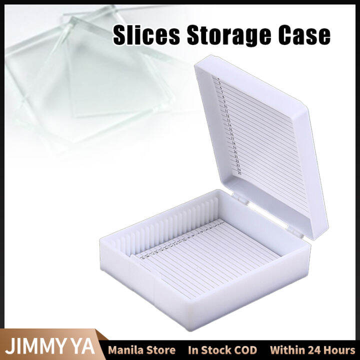 Biological Microscope Glass Slide Storage Box Lab Bio Slices Storage