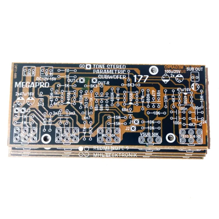 Pcb Tone Control Stereo Parametric Parametrik Subwoofer Frekuensi Megapro Lazada Indonesia